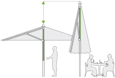 parasol forme rectangulaire Toulon