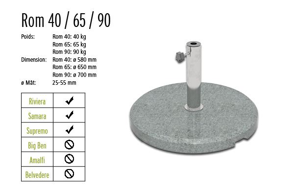 pied pour parasol professionnel